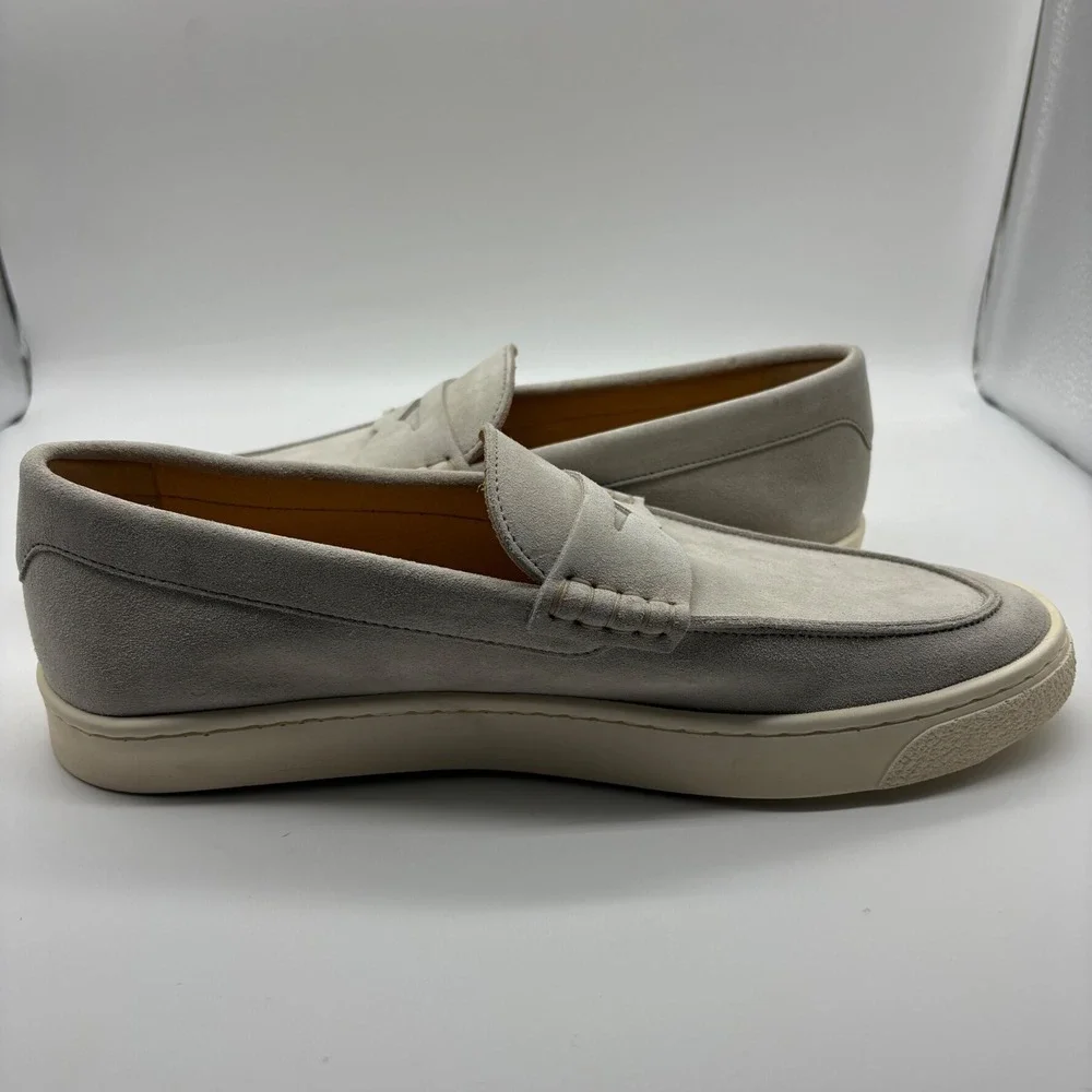 Brunello Cucinelli Penny Loafer‎ Sneaker Suede Gray EU 41 US 8 Made Italy